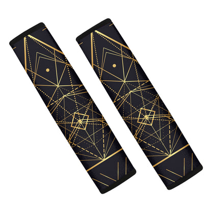 Geometric Pyramid Print Car Seat Belt Covers