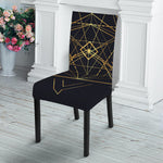 Geometric Pyramid Print Dining Chair Slipcover