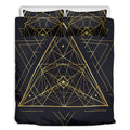 Geometric Pyramid Print Duvet Cover Bedding Set