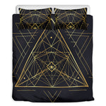 Geometric Pyramid Print Duvet Cover Bedding Set