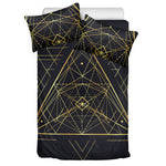 Geometric Pyramid Print Duvet Cover Bedding Set