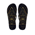 Geometric Pyramid Print Flip Flops