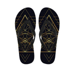 Geometric Pyramid Print Flip Flops