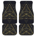 Geometric Pyramid Print Front and Back Car Floor Mats