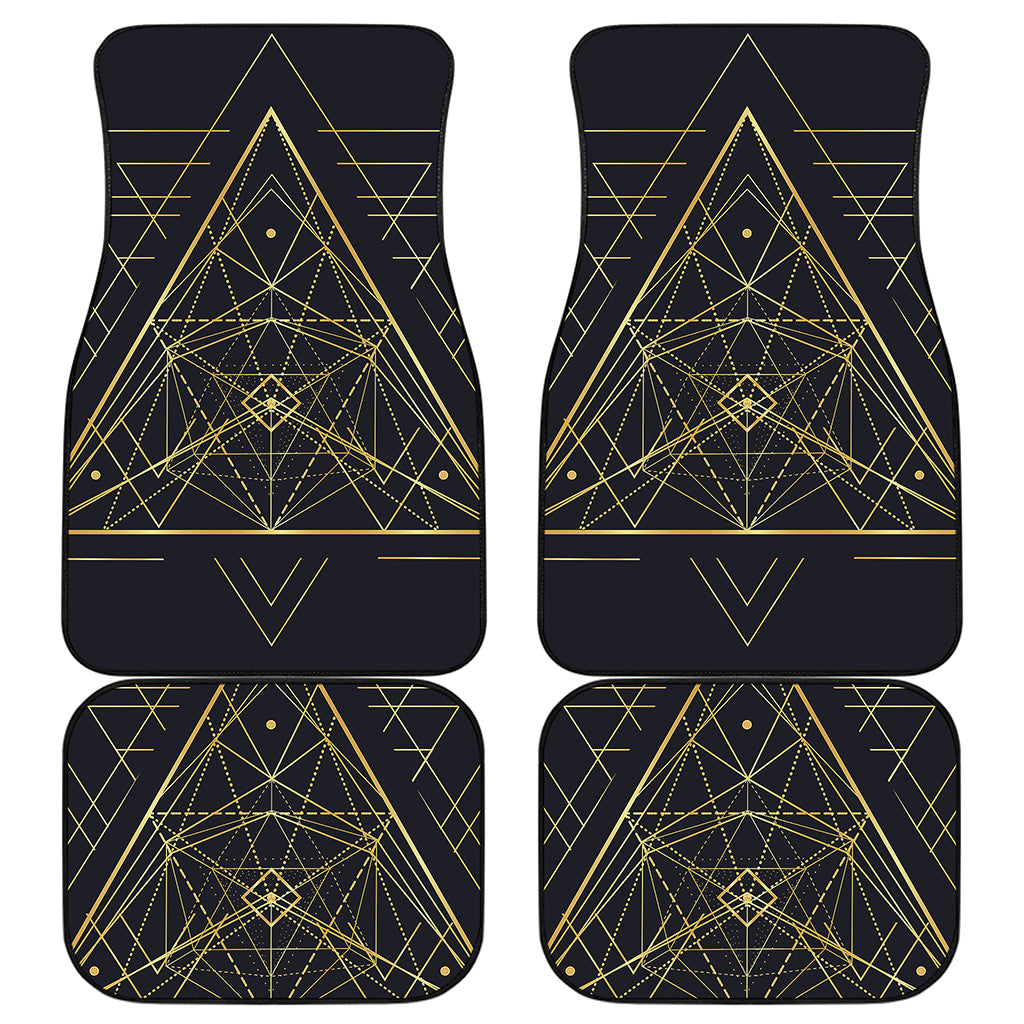 Geometric Pyramid Print Front and Back Car Floor Mats