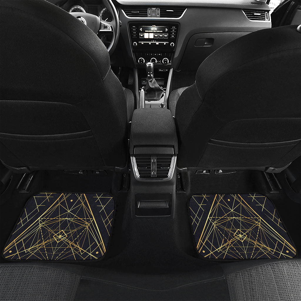Geometric Pyramid Print Front and Back Car Floor Mats