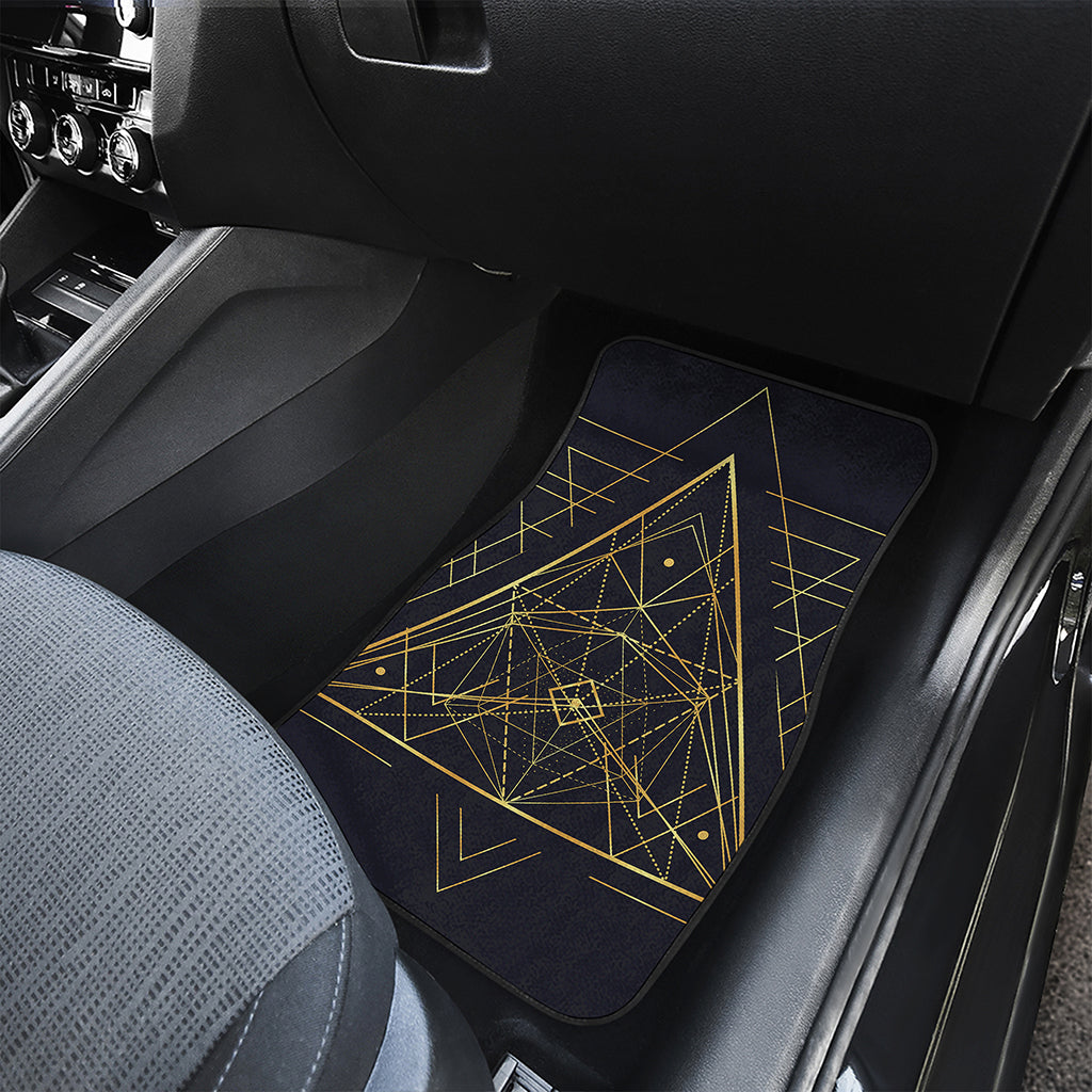 Geometric Pyramid Print Front and Back Car Floor Mats