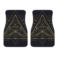 Geometric Pyramid Print Front Car Floor Mats