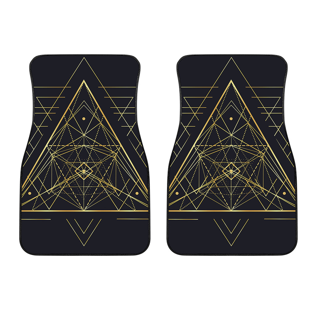 Geometric Pyramid Print Front Car Floor Mats