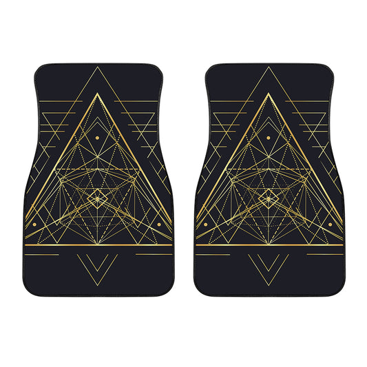 Geometric Pyramid Print Front Car Floor Mats
