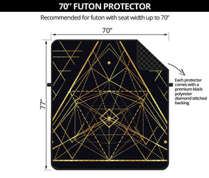 Geometric Pyramid Print Futon Protector