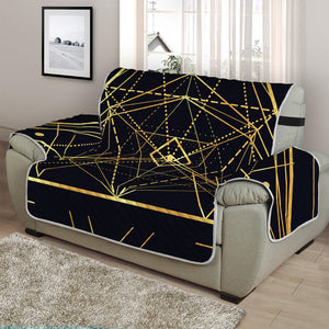 Geometric Pyramid Print Half Sofa Protector