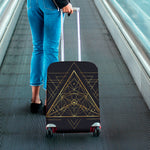 Geometric Pyramid Print Luggage Cover
