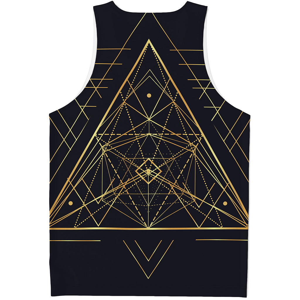 Geometric Pyramid Print Men's Tank Top