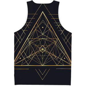 Geometric Pyramid Print Men's Tank Top