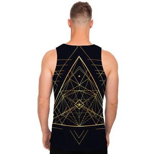 Geometric Pyramid Print Men's Tank Top