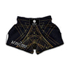 Geometric Pyramid Print Muay Thai Boxing Shorts