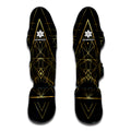 Geometric Pyramid Print Muay Thai Shin Guards