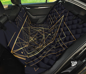 Geometric Pyramid Print Pet Car Back Seat Cover