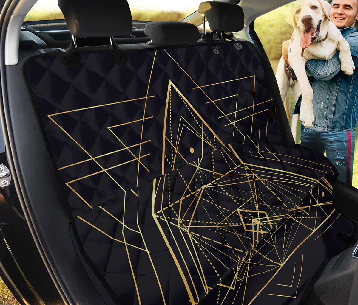 Geometric Pyramid Print Pet Car Back Seat Cover