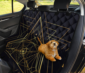 Geometric Pyramid Print Pet Car Back Seat Cover