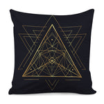 Geometric Pyramid Print Pillow Cover