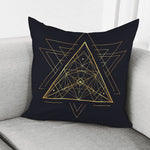 Geometric Pyramid Print Pillow Cover