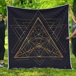 Geometric Pyramid Print Quilt