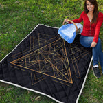 Geometric Pyramid Print Quilt