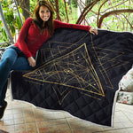 Geometric Pyramid Print Quilt
