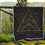 Geometric Pyramid Print Quilt