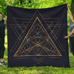 Geometric Pyramid Print Quilt