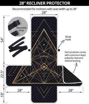 Geometric Pyramid Print Recliner Protector