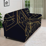Geometric Pyramid Print Sofa Cover