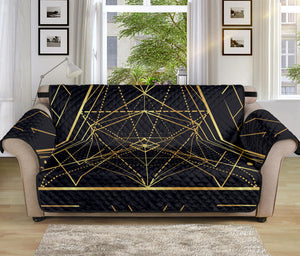 Geometric Pyramid Print Sofa Protector