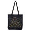 Geometric Pyramid Print Tote Bag