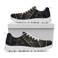 Geometric Pyramid Print White Running Shoes