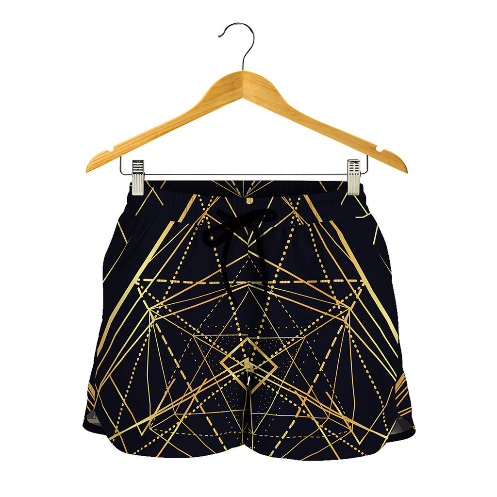 Geometric Pyramid Print Women's Shorts