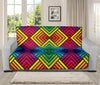 Geometric Rainbow Pattern Print Futon Protector