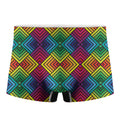 Geometric Rainbow Pattern Print Men's Boxer Briefs