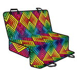 Geometric Rainbow Pattern Print Pet Car Back Seat Cover