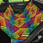 Geometric Rainbow Pattern Print Pet Car Back Seat Cover