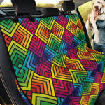 Geometric Rainbow Pattern Print Pet Car Back Seat Cover