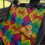 Geometric Rainbow Pattern Print Pet Car Back Seat Cover