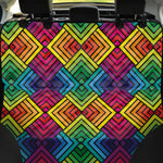 Geometric Rainbow Pattern Print Pet Car Back Seat Cover