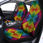 Geometric Rainbow Pattern Print Universal Fit Car Seat Covers