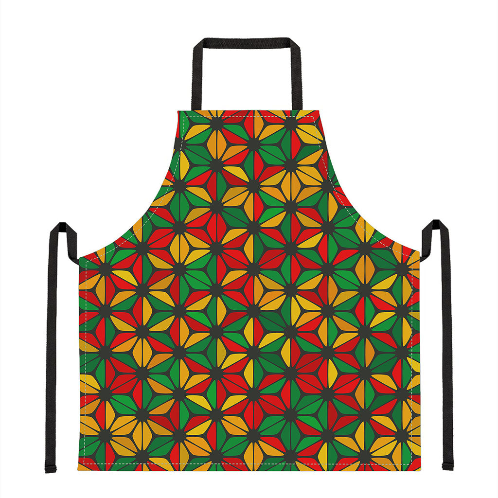 Geometric Reggae Pattern Print Apron