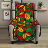 Geometric Reggae Pattern Print Armchair Protector