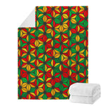 Geometric Reggae Pattern Print Blanket