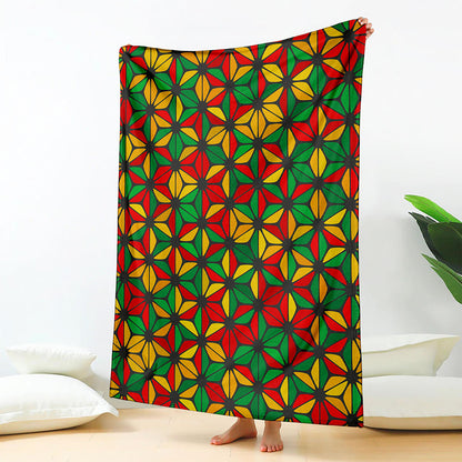 Geometric Reggae Pattern Print Blanket